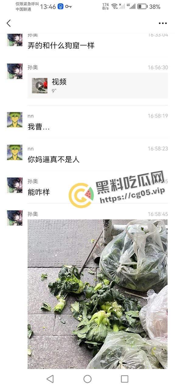 曝光畜生!名为【孙奥】的城管义工在浙江湖州南浔区旧馆塘南农贸市场踩踏卖菜老人蔬菜 嚣张至极 声称曾抽打老人耳光并让其下跪 现个人信息全部曝光-8